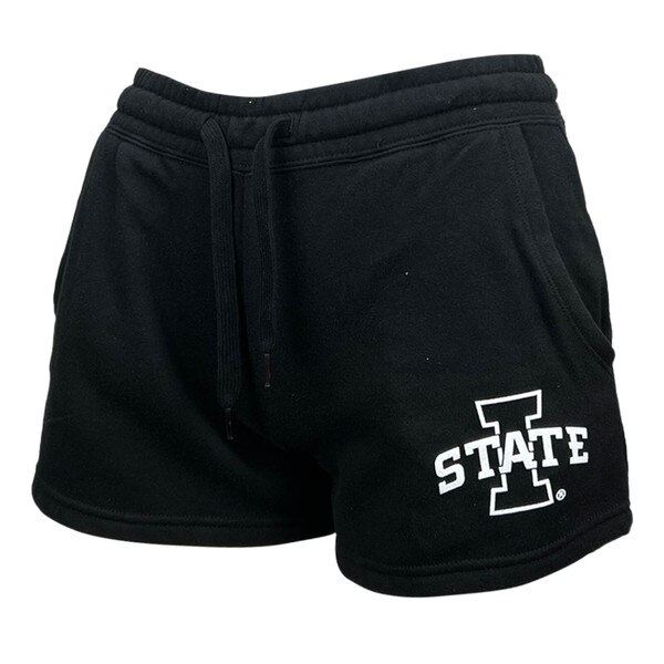 College House Women's I-State Black Fleece Shorts